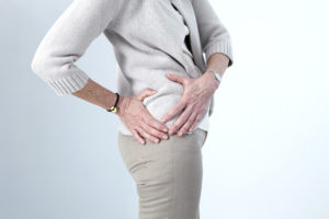 Woman with hip pain 